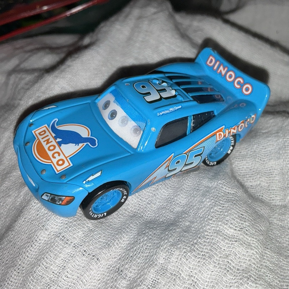 Disney Pixar Cars Mattel Bling Bling Dinoco Lightning McQueen Lenticular Moving